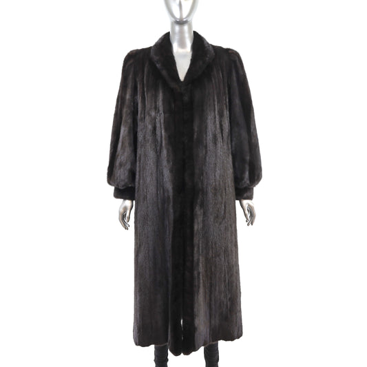 Black Mink Coat- Size M