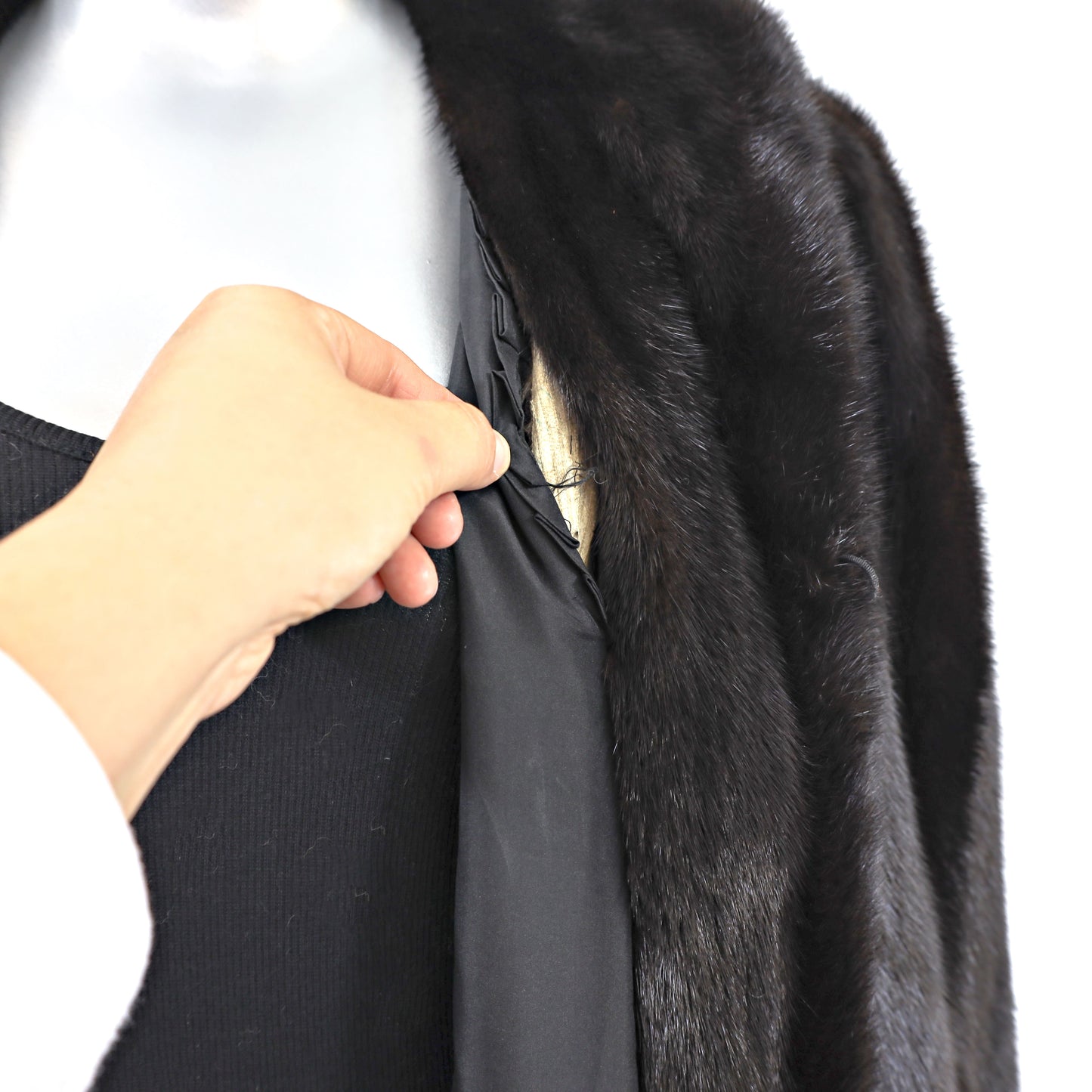 Black Mink Coat- Size M