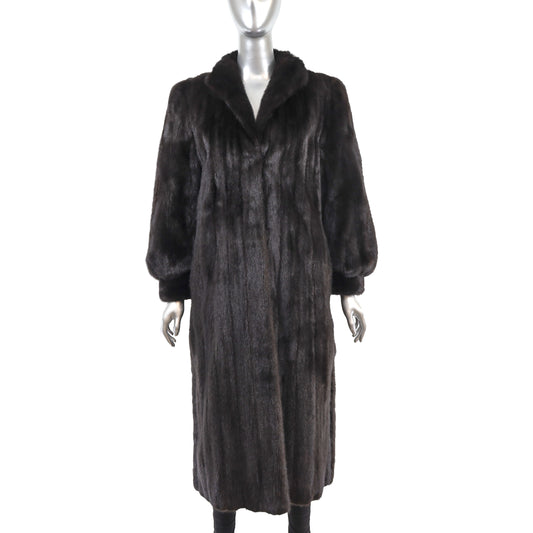 Black Mink Coat- Size M