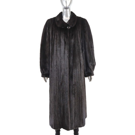 Black Mink Coat- Size XL