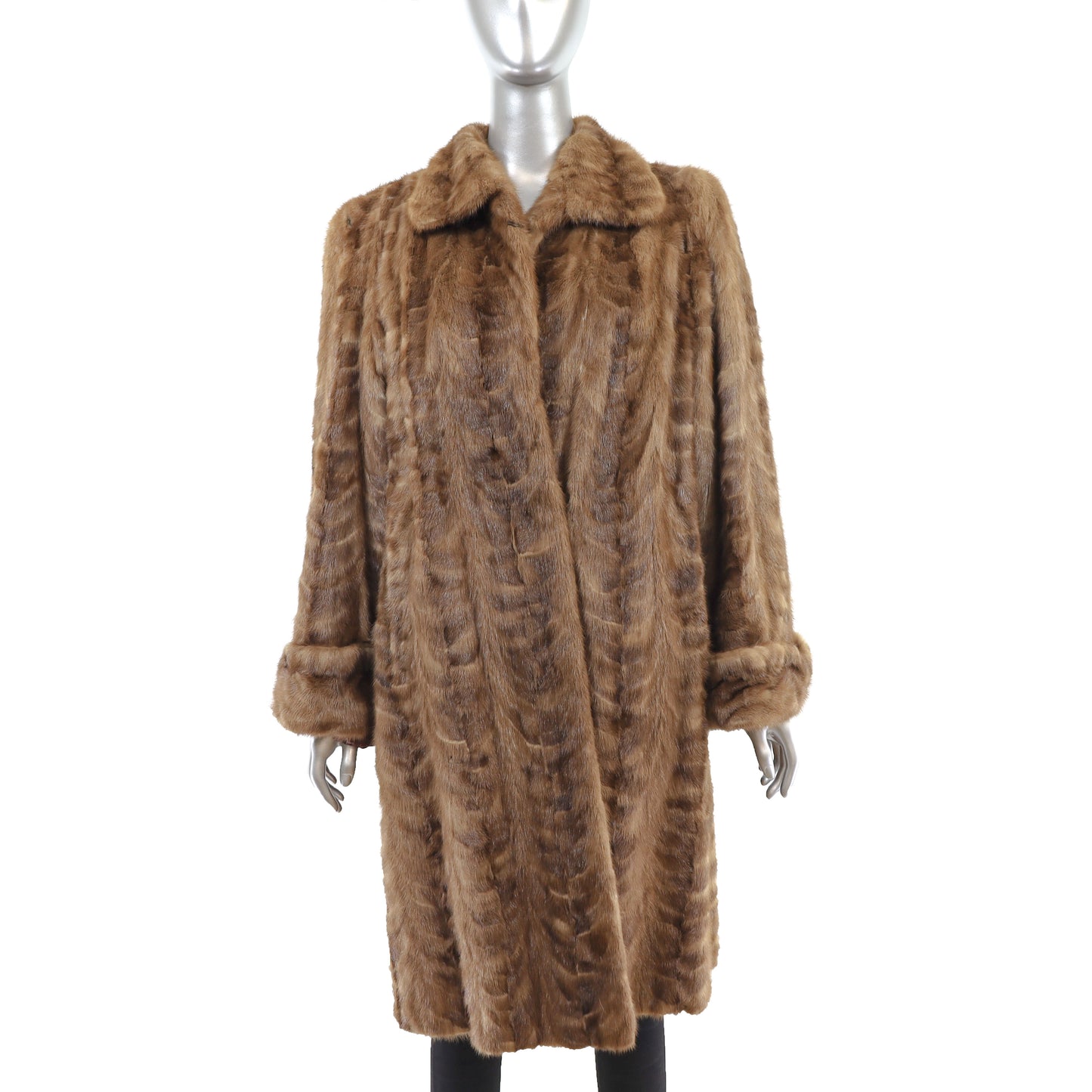 Autumn Haze Section Mink Coat- Size XL