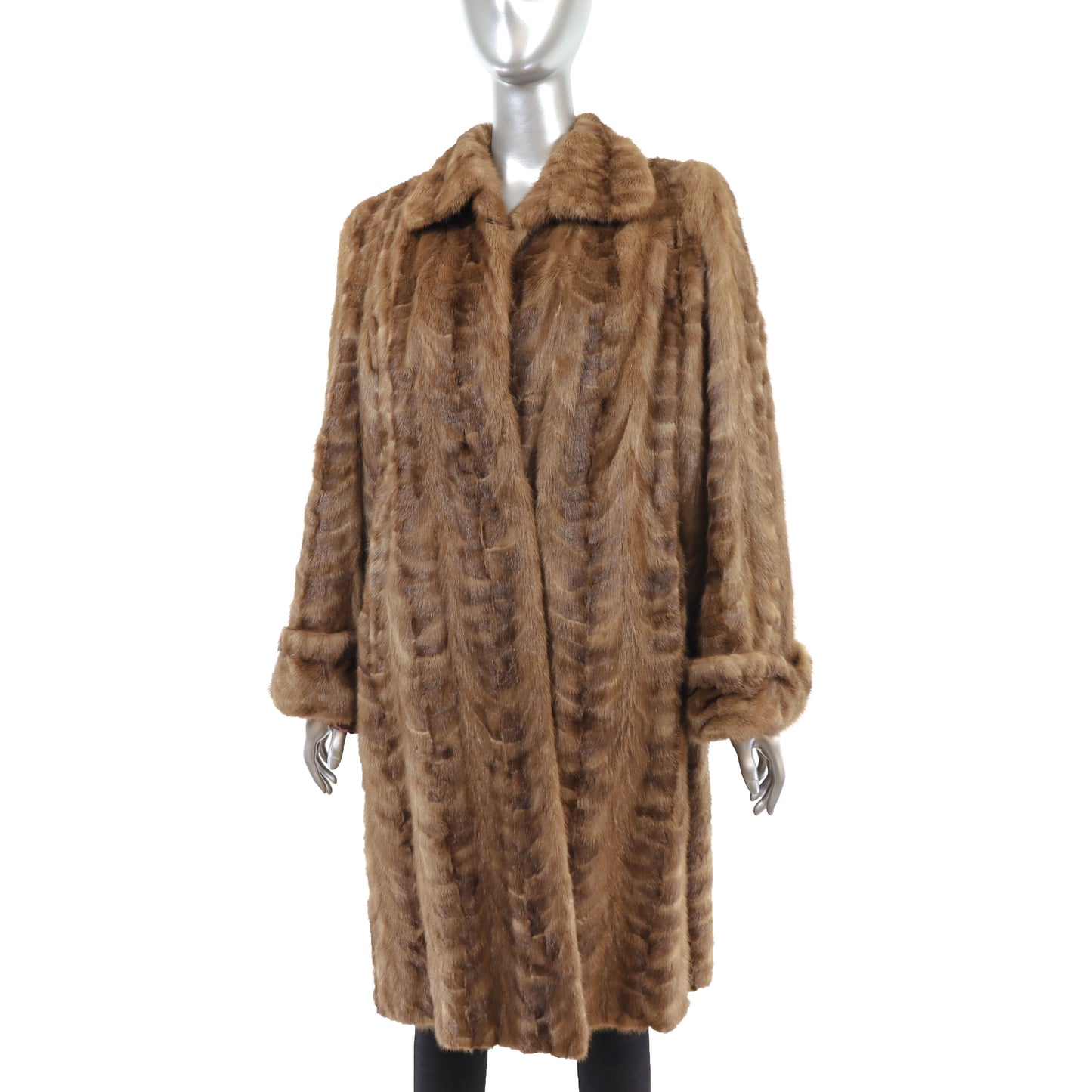 Autumn Haze Section Mink Coat- Size XL