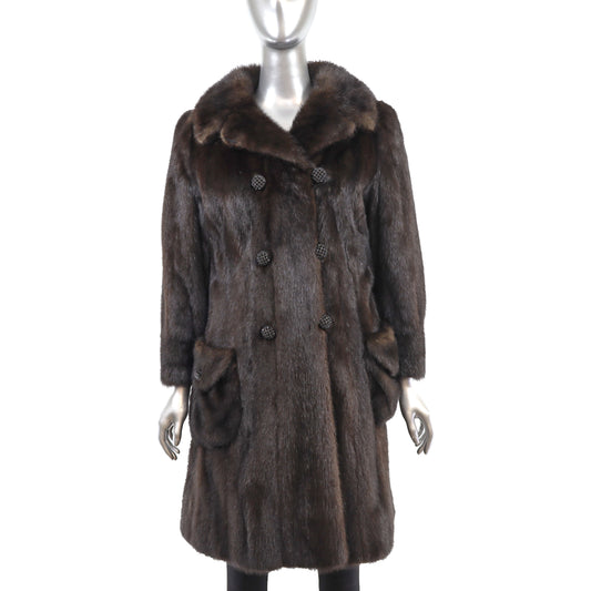 Mahogany Mink 7/8 Coat- Size S