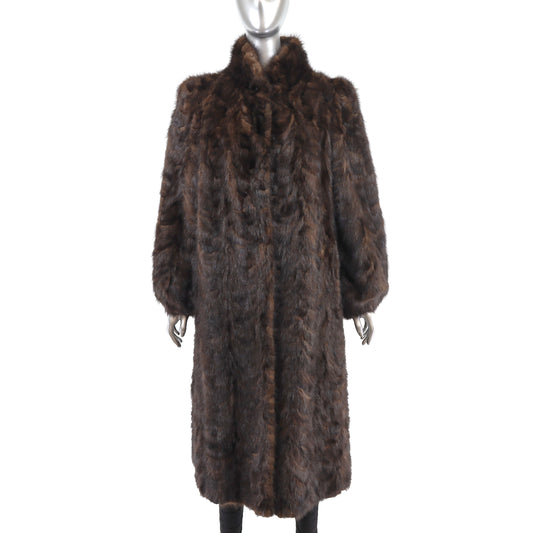 Mahogany Section Mink Coat- Size M