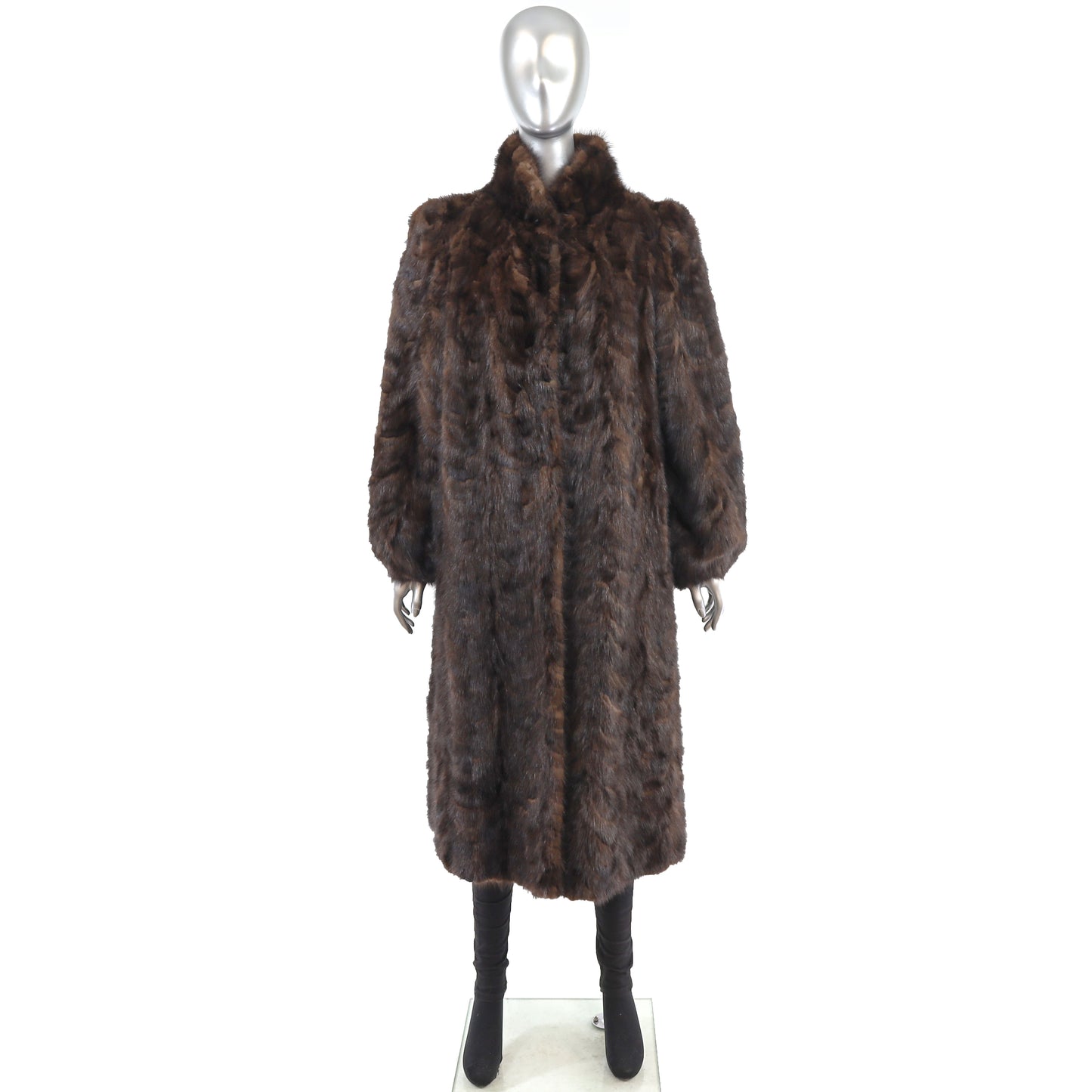 Mahogany Section Mink Coat- Size M