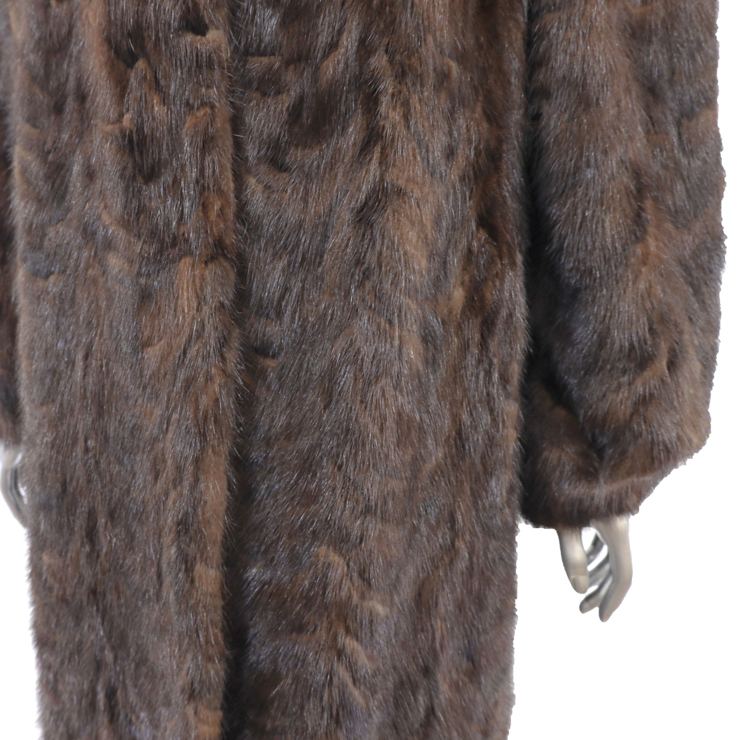 Mahogany Section Mink Coat- Size M