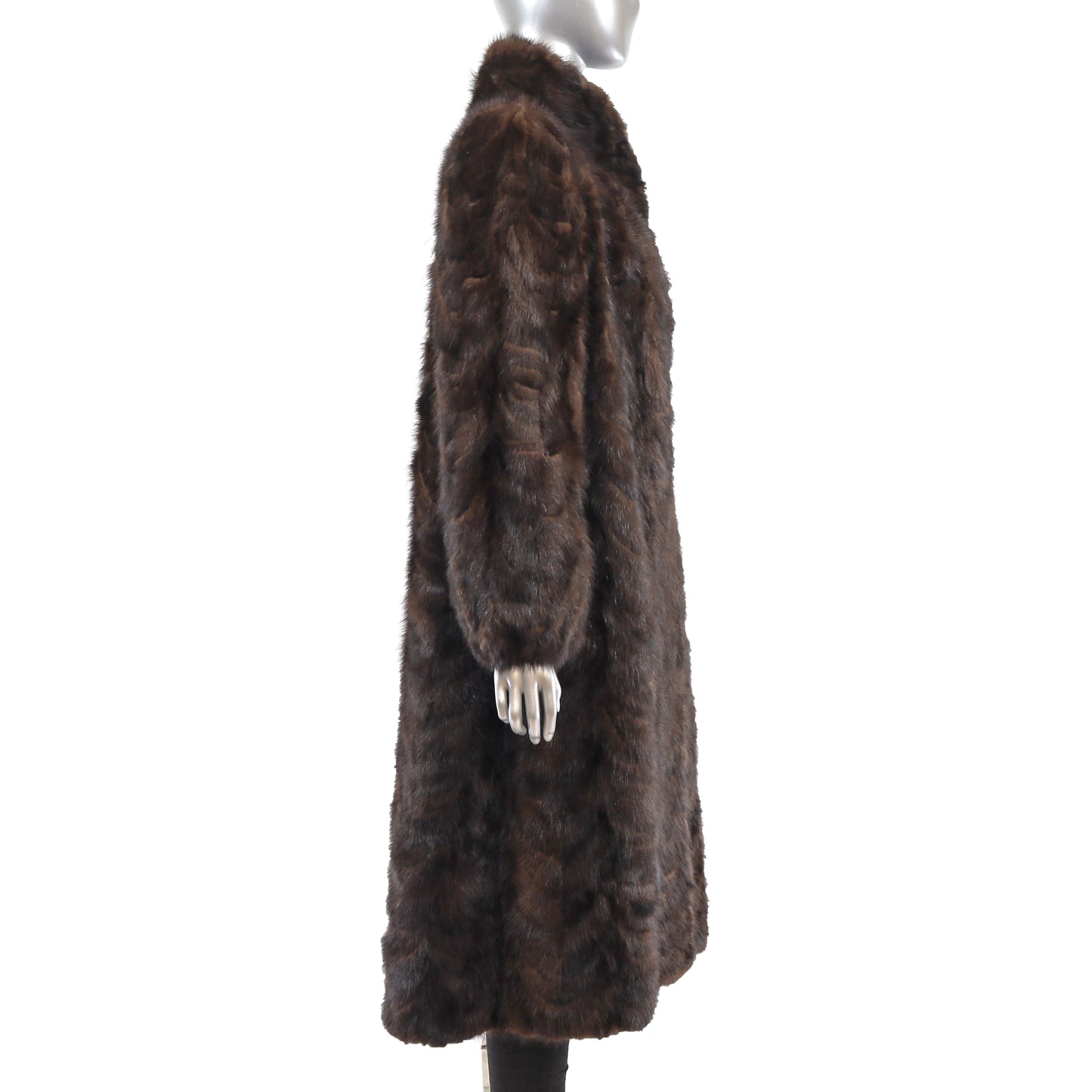 Mahogany Section Mink Coat- Size M