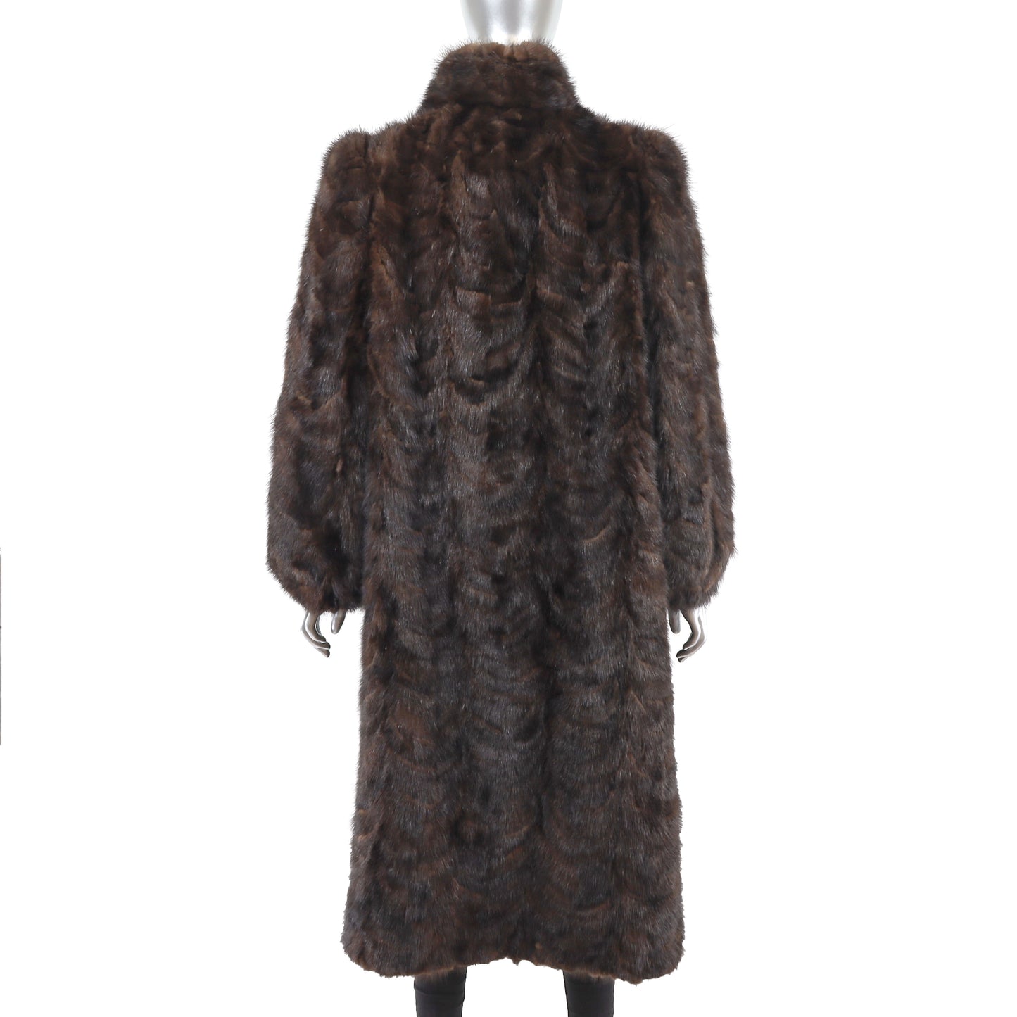 Mahogany Section Mink Coat- Size M