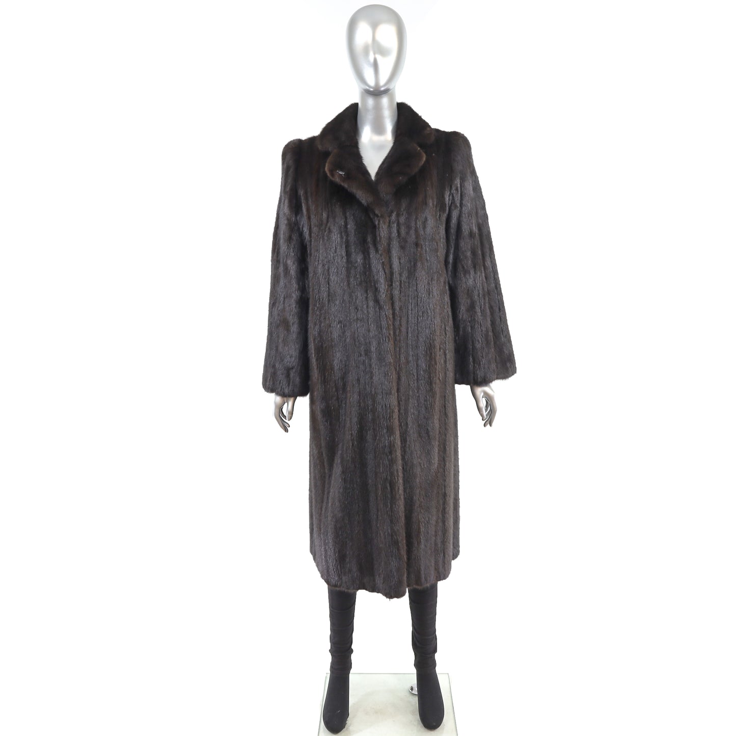 Dark Mahogany Mink Coat- Size M