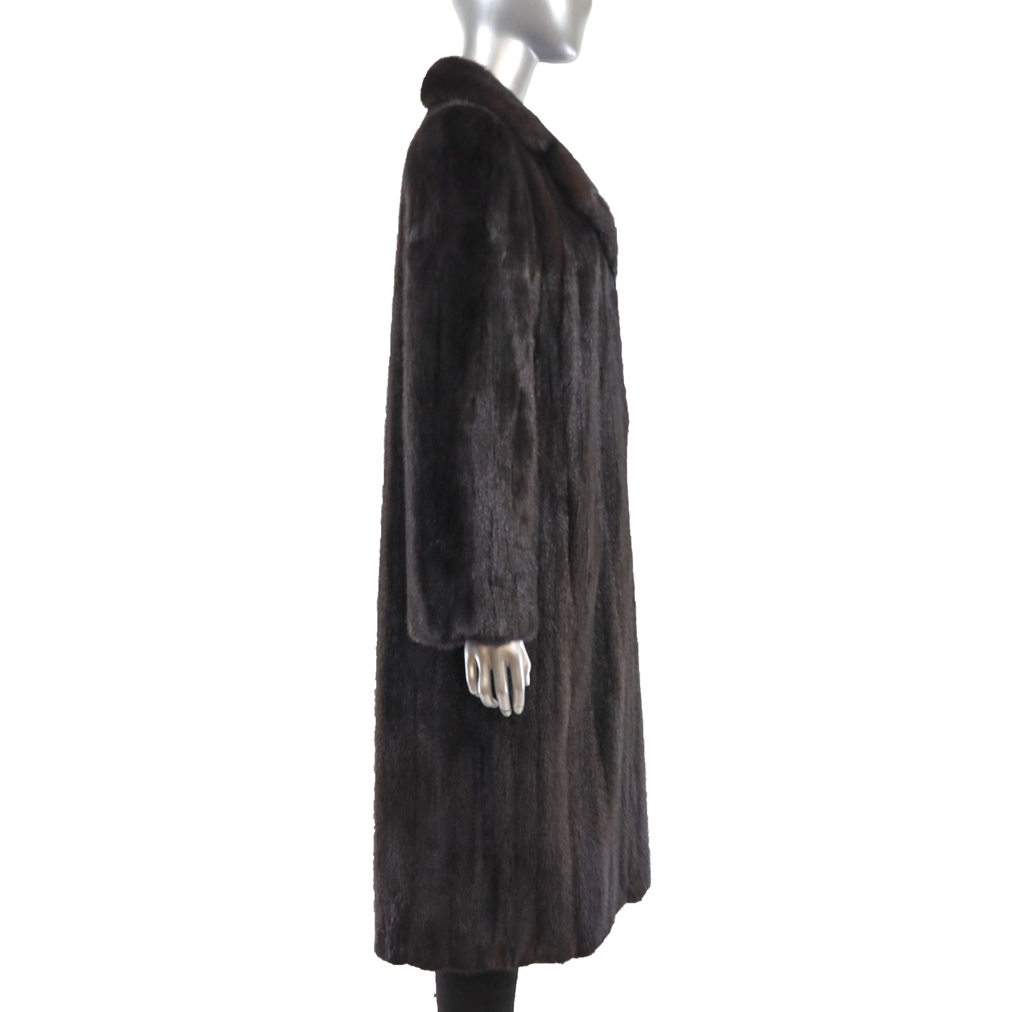 Dark Mahogany Mink Coat- Size M