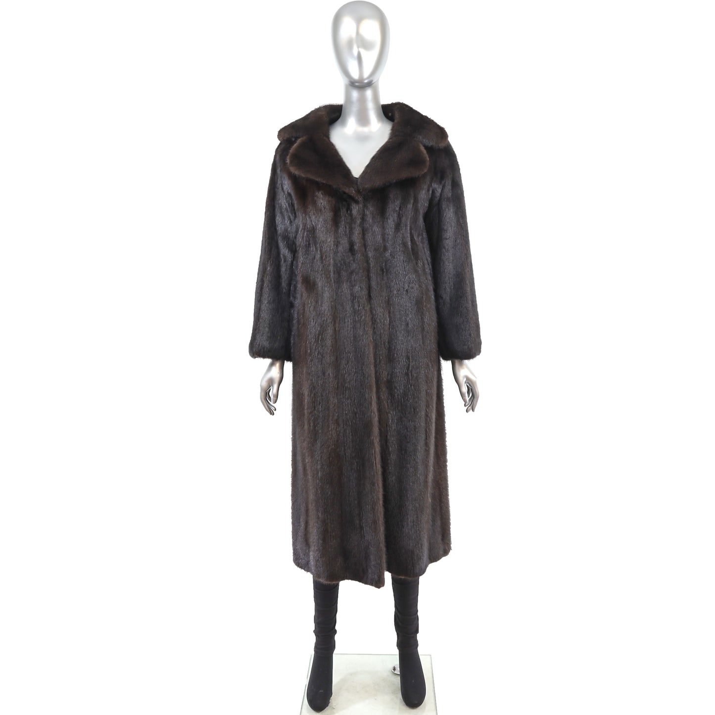 Dark Mahogany Mink Coat- Size S