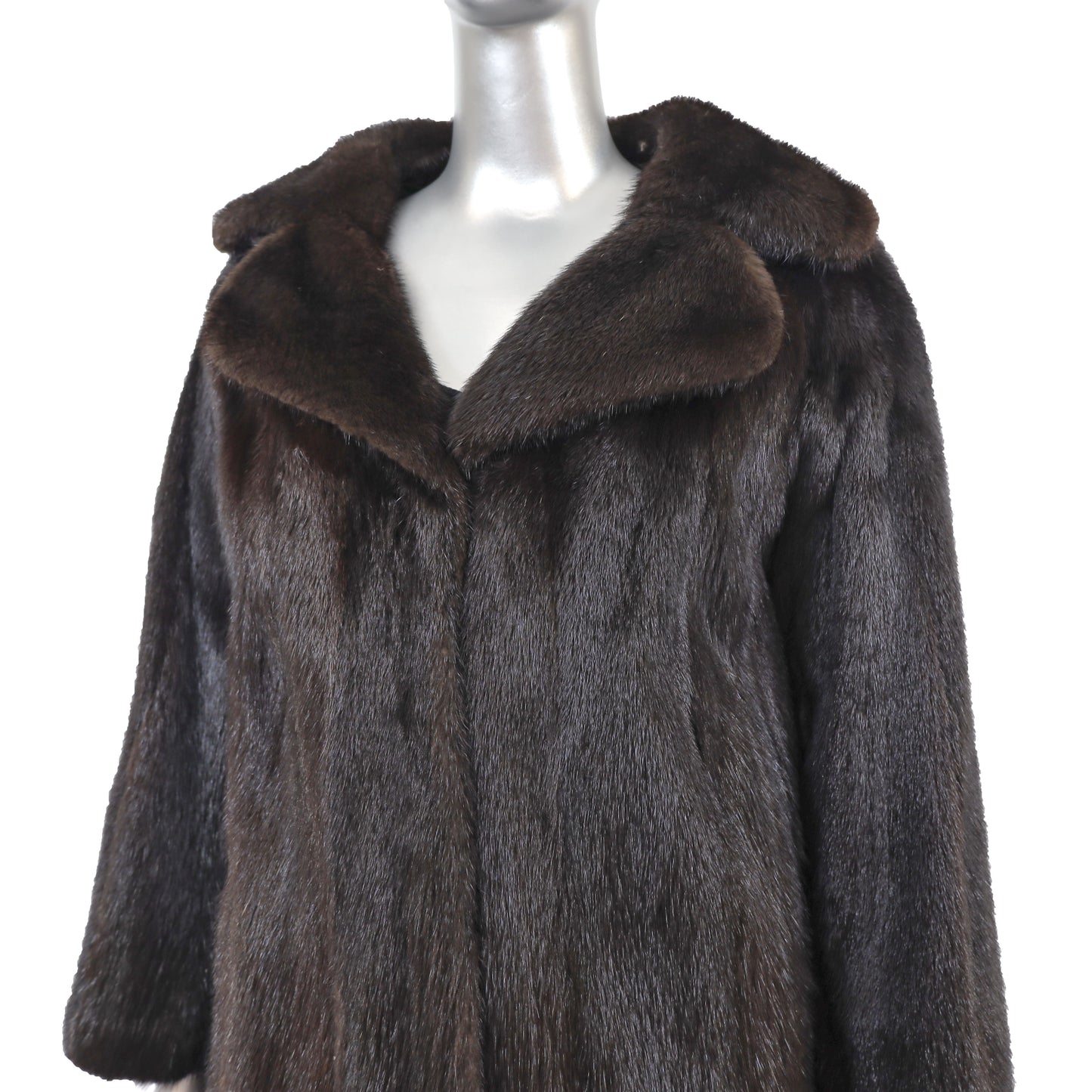 Dark Mahogany Mink Coat- Size S