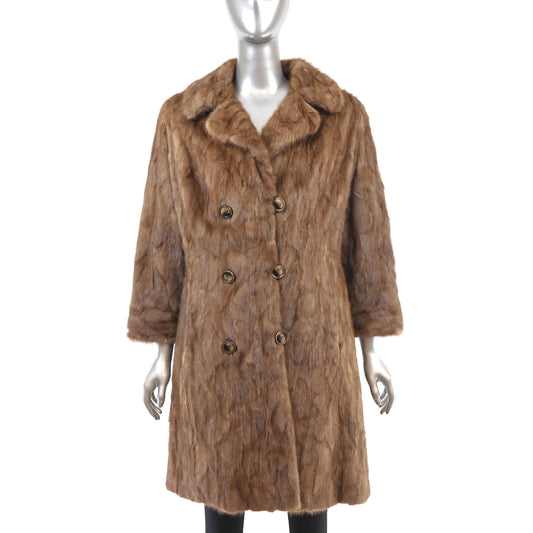 Autumn Haze Section Mink Coat- Size S