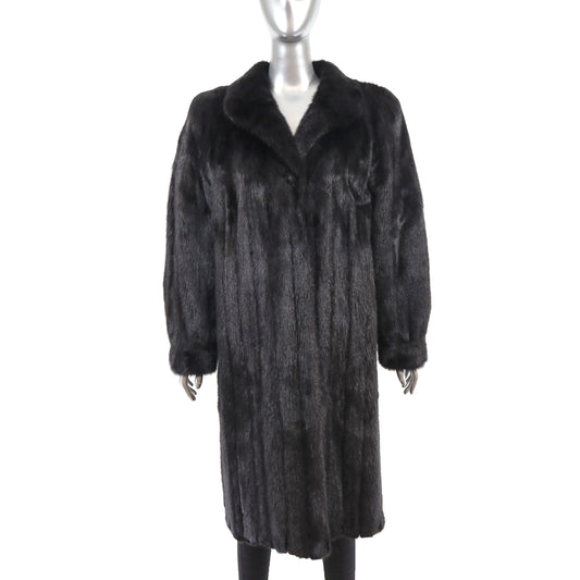 Black Mink Coat- Size M