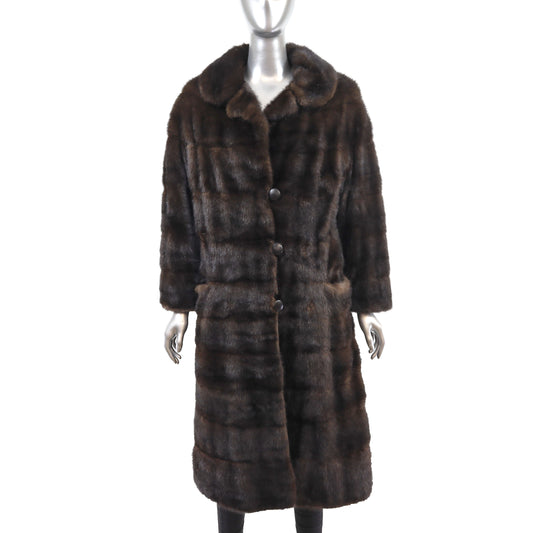 Mahogany Mink Coat- Size M