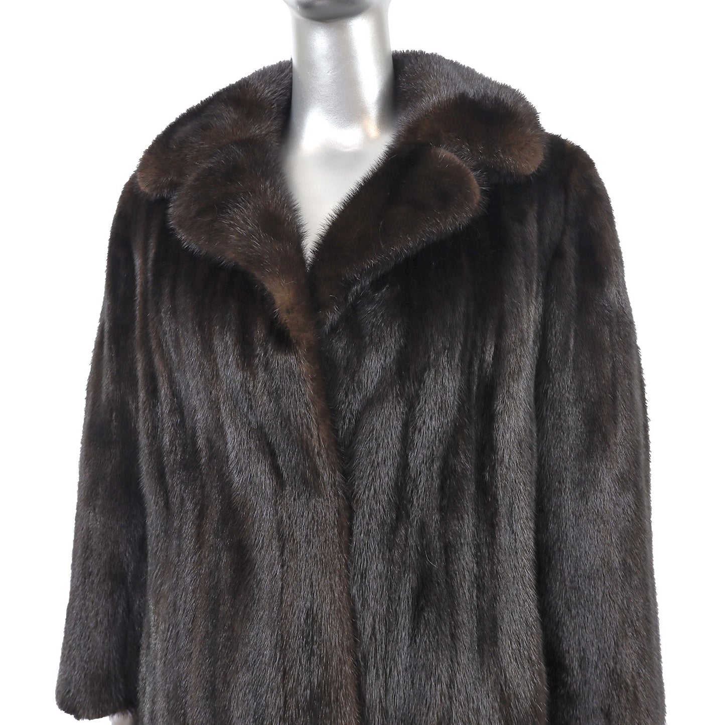 Saks Jandel Mahogany Mink Coat- Size M