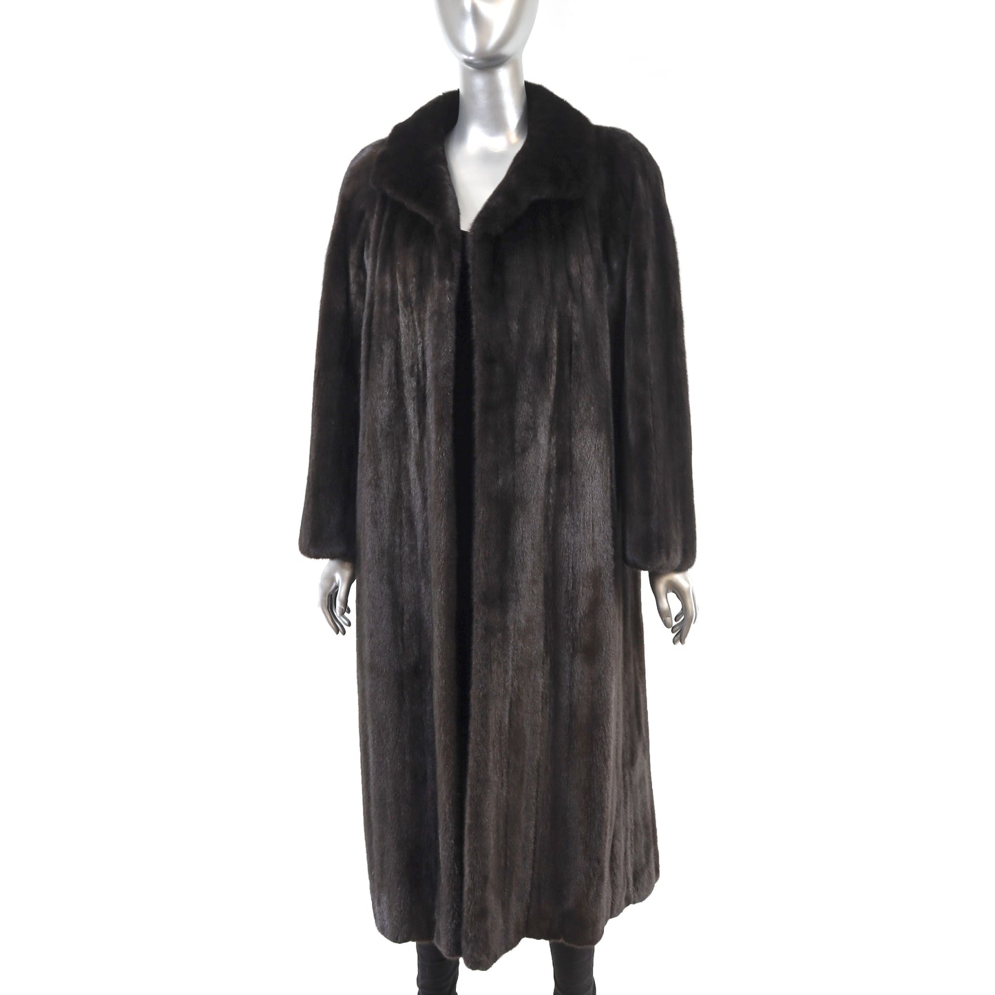 Black Mink Coat- Size XL