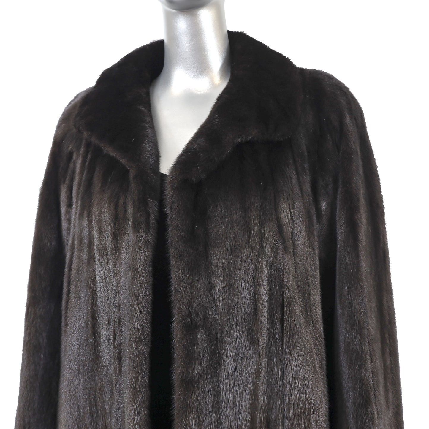 Black Mink Coat- Size XL