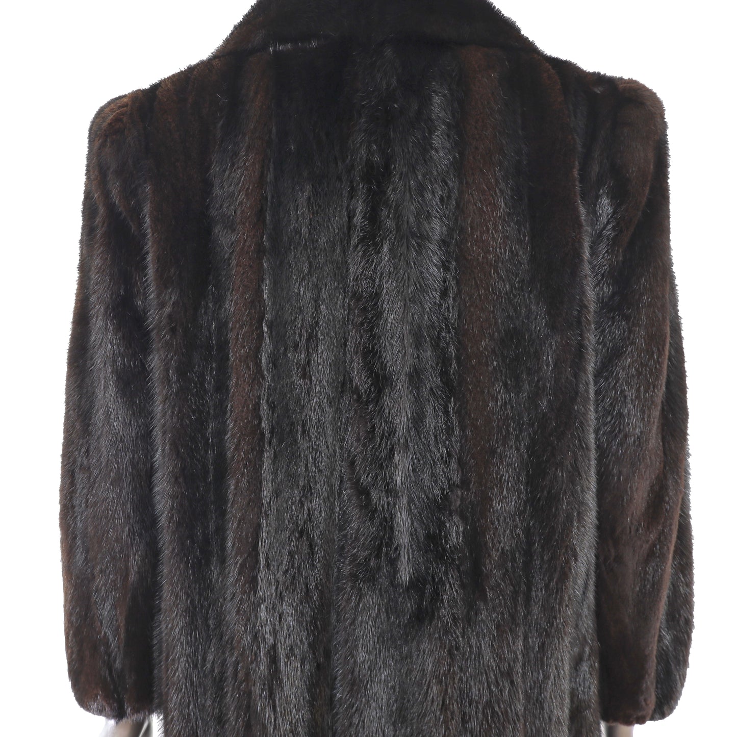 Mahogany Mink Coat with Matching Hat- Size M