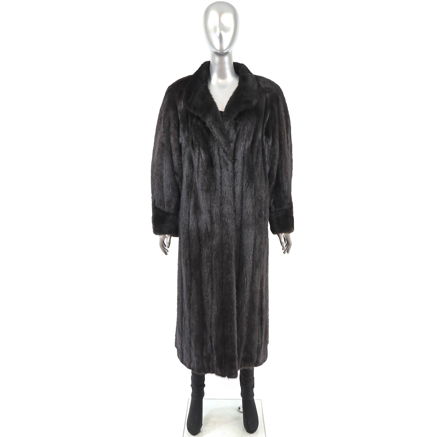 Dark Mahogany Mink Coat- Size XL