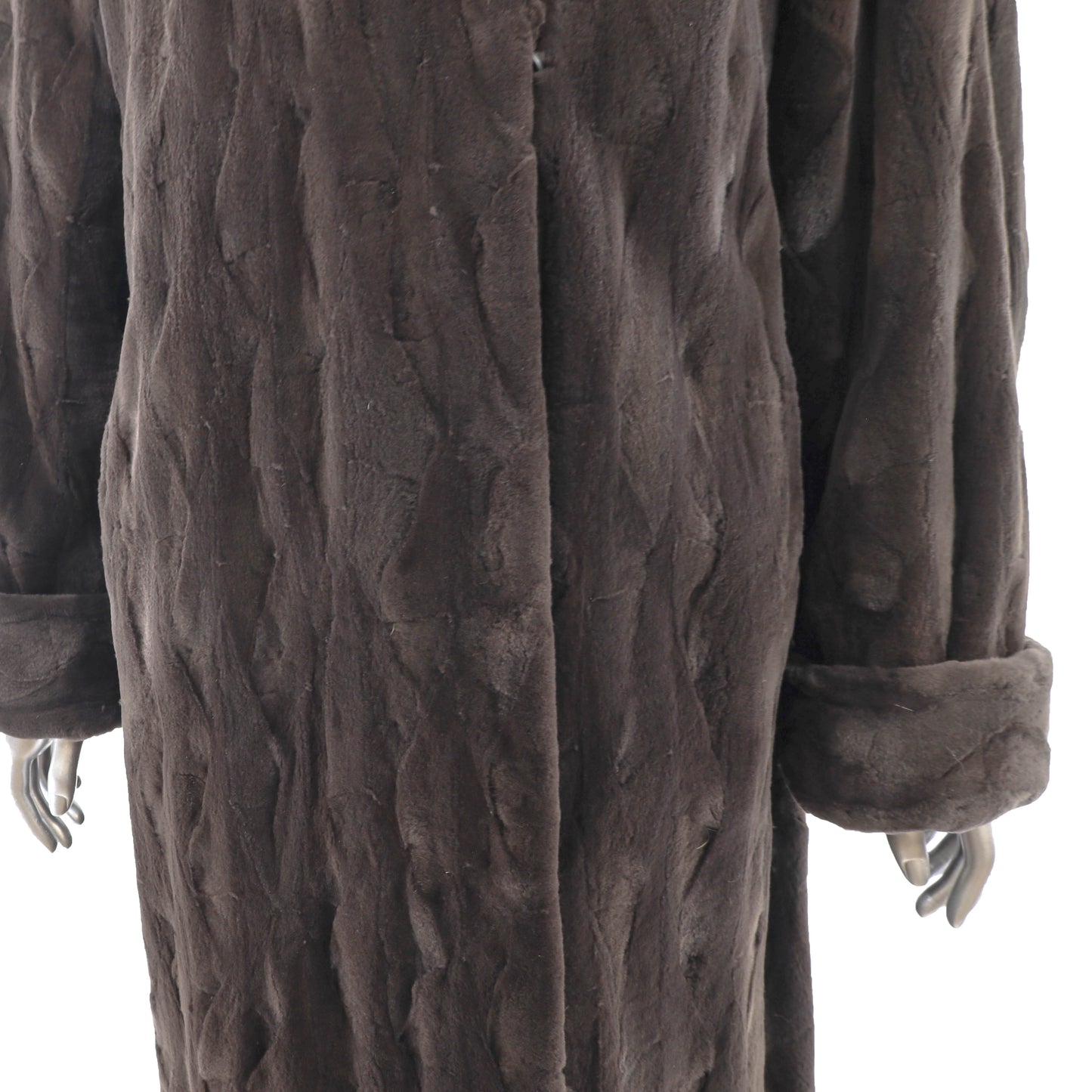 Brown Sheared Mink Coat- Size XL