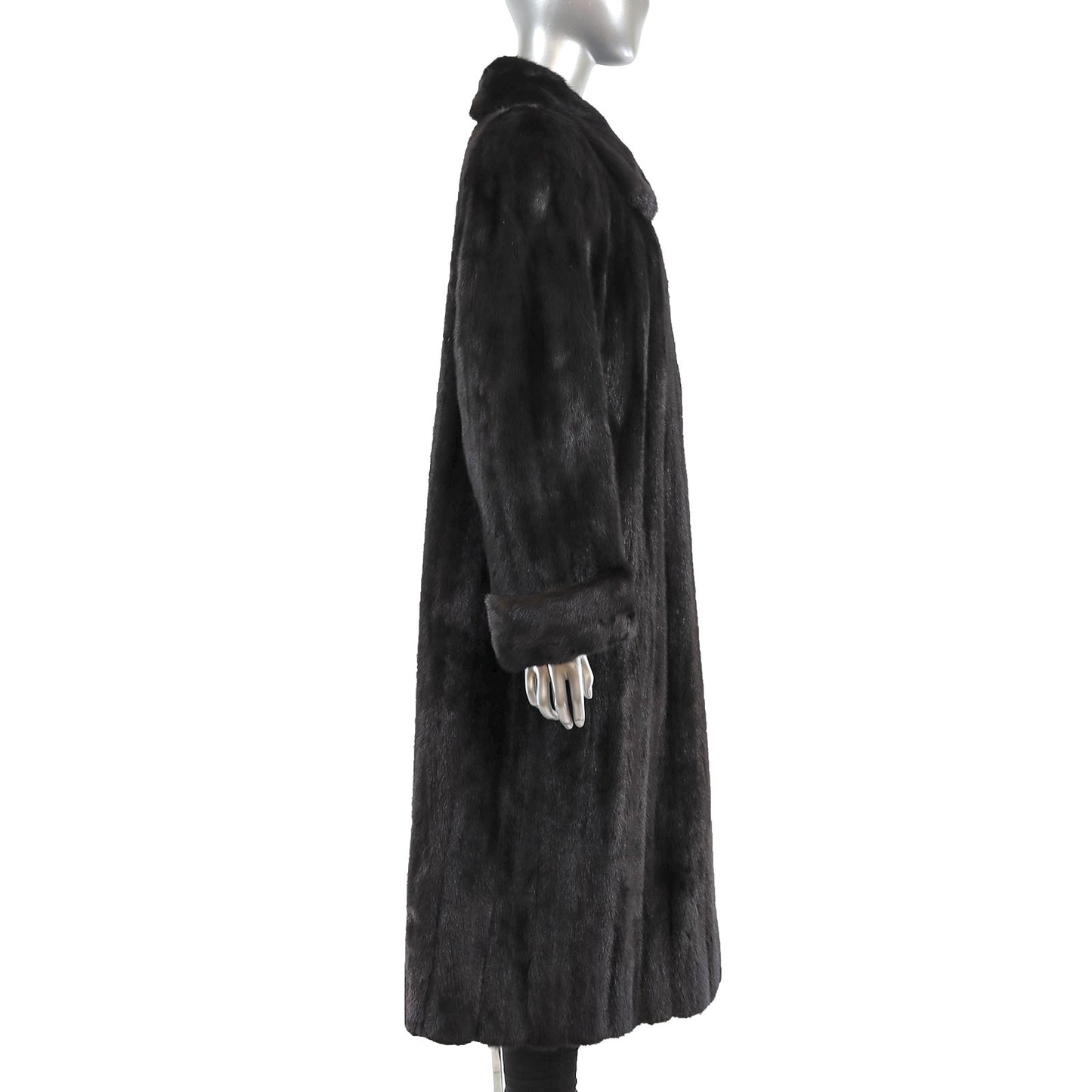 Black Mink Coat- Size XL