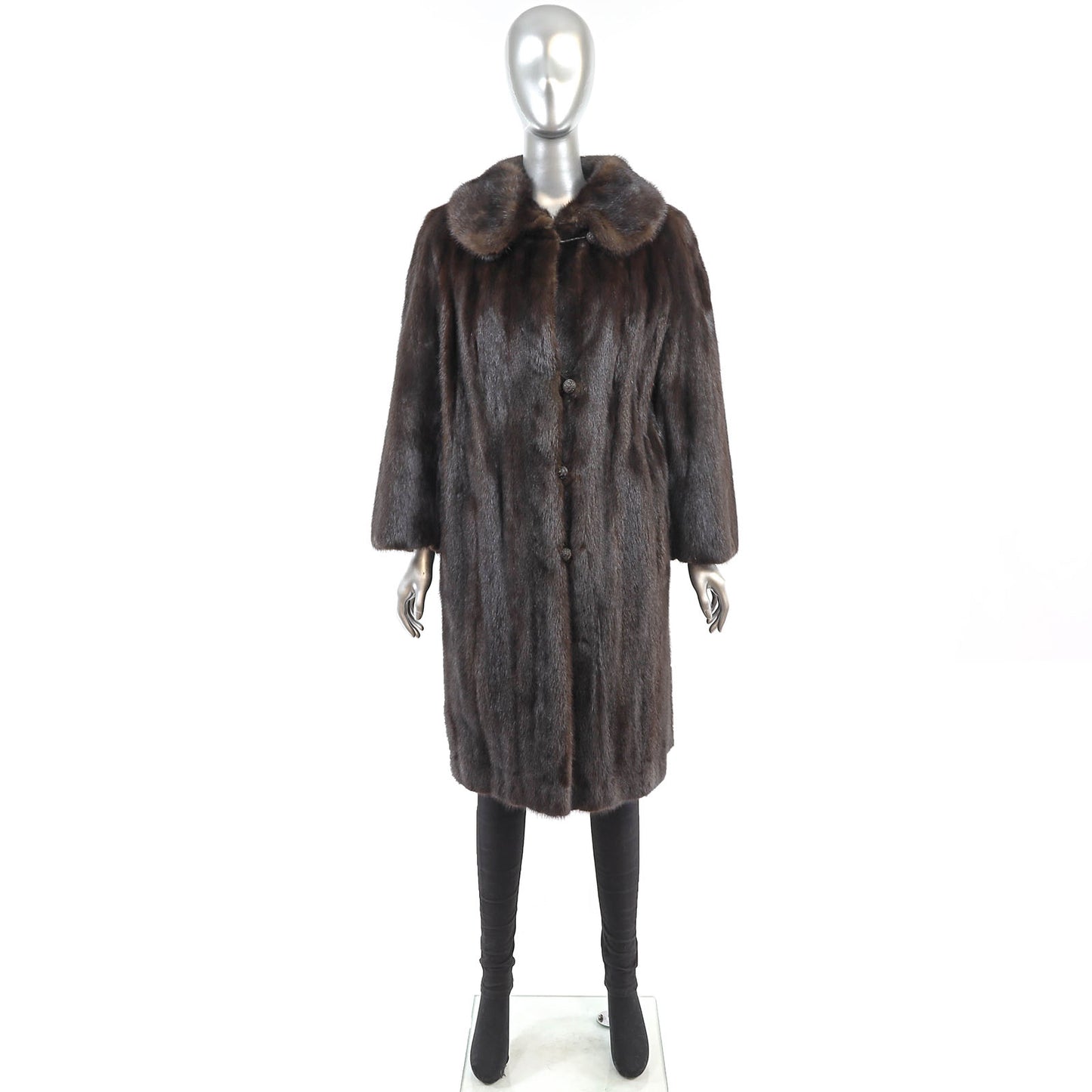 Mahogany Mink Coat- Size XL