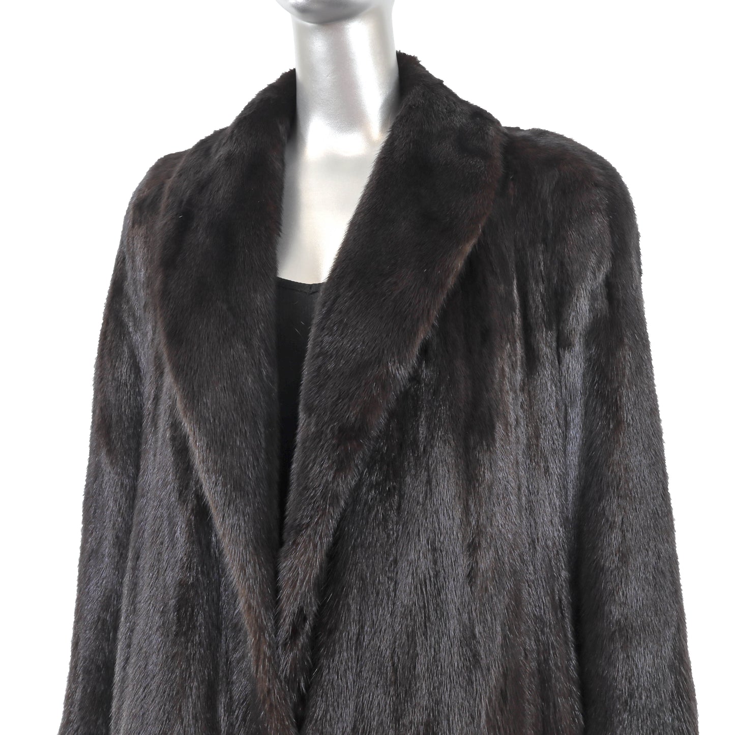 Dark Brown Mink Coat- Size XL