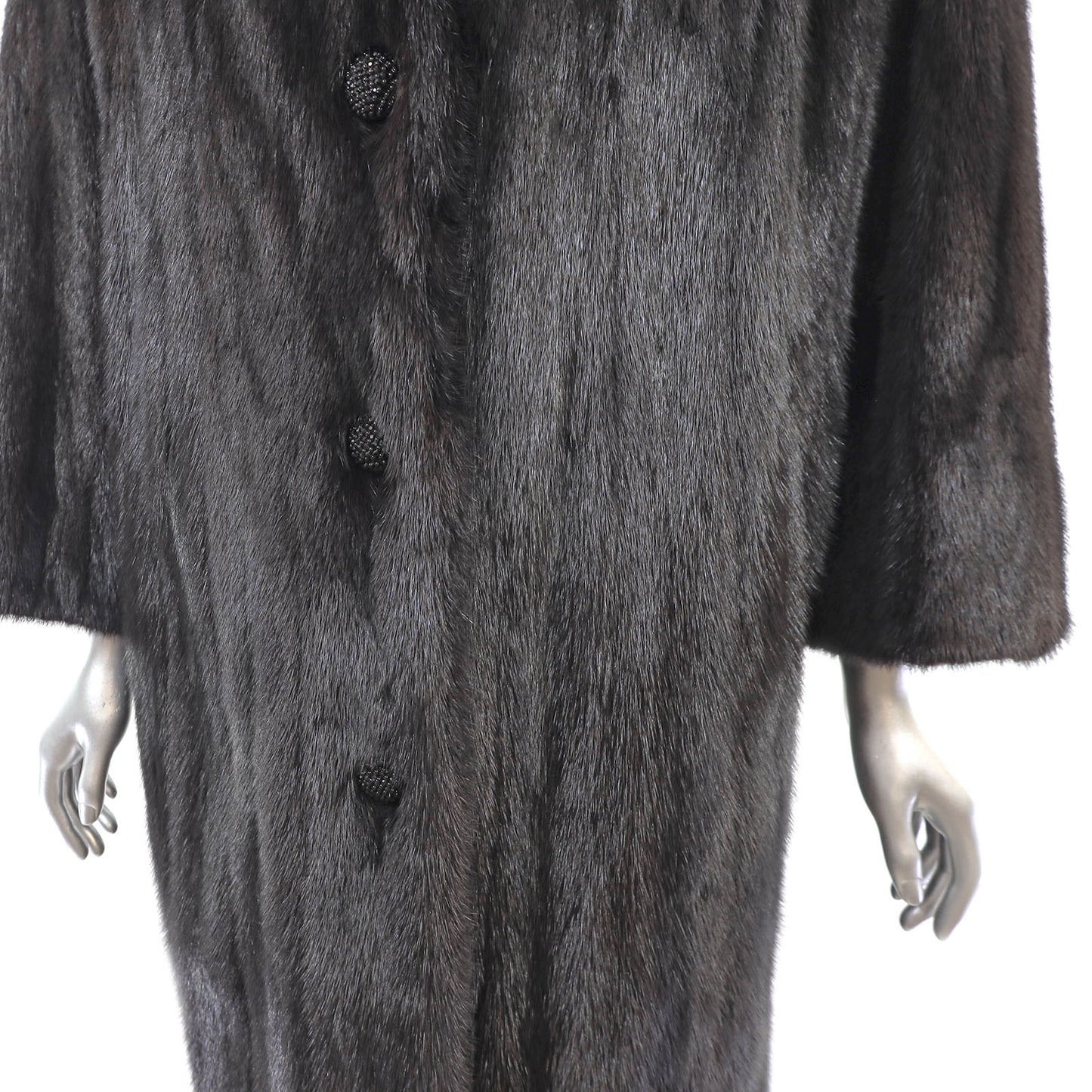 Dark Mahogany Mink 7/8 Coat- Size S