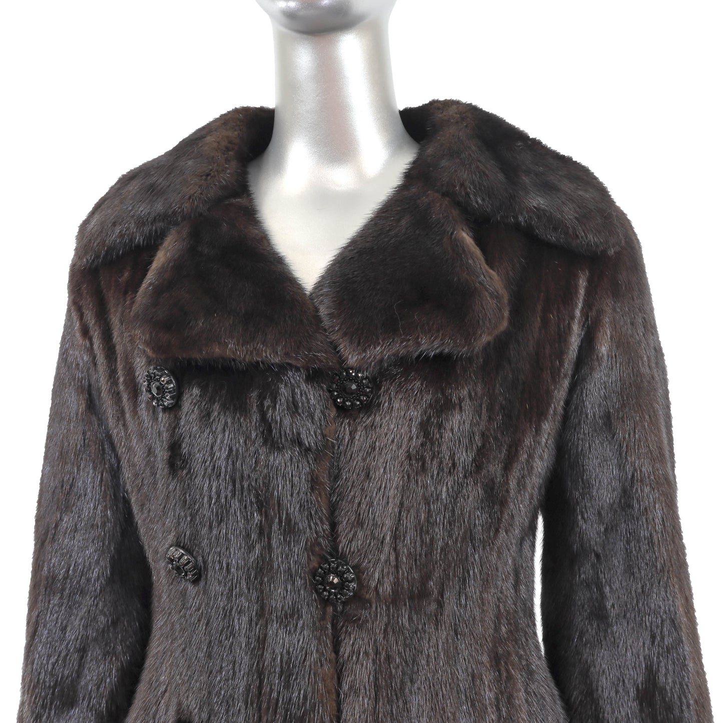 Blackglama Dark Brown Mink Coat- Size XS