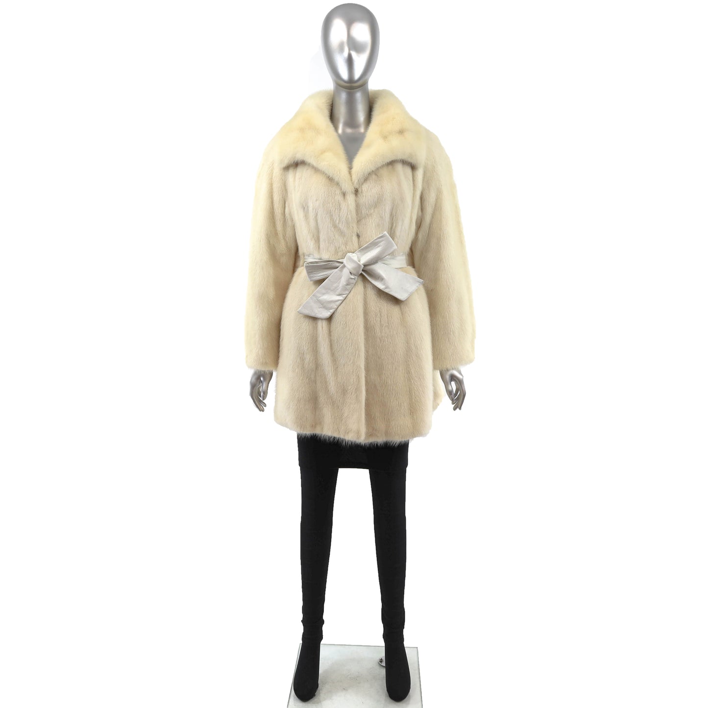 Ivory Mink 3/4 Coat- Size L