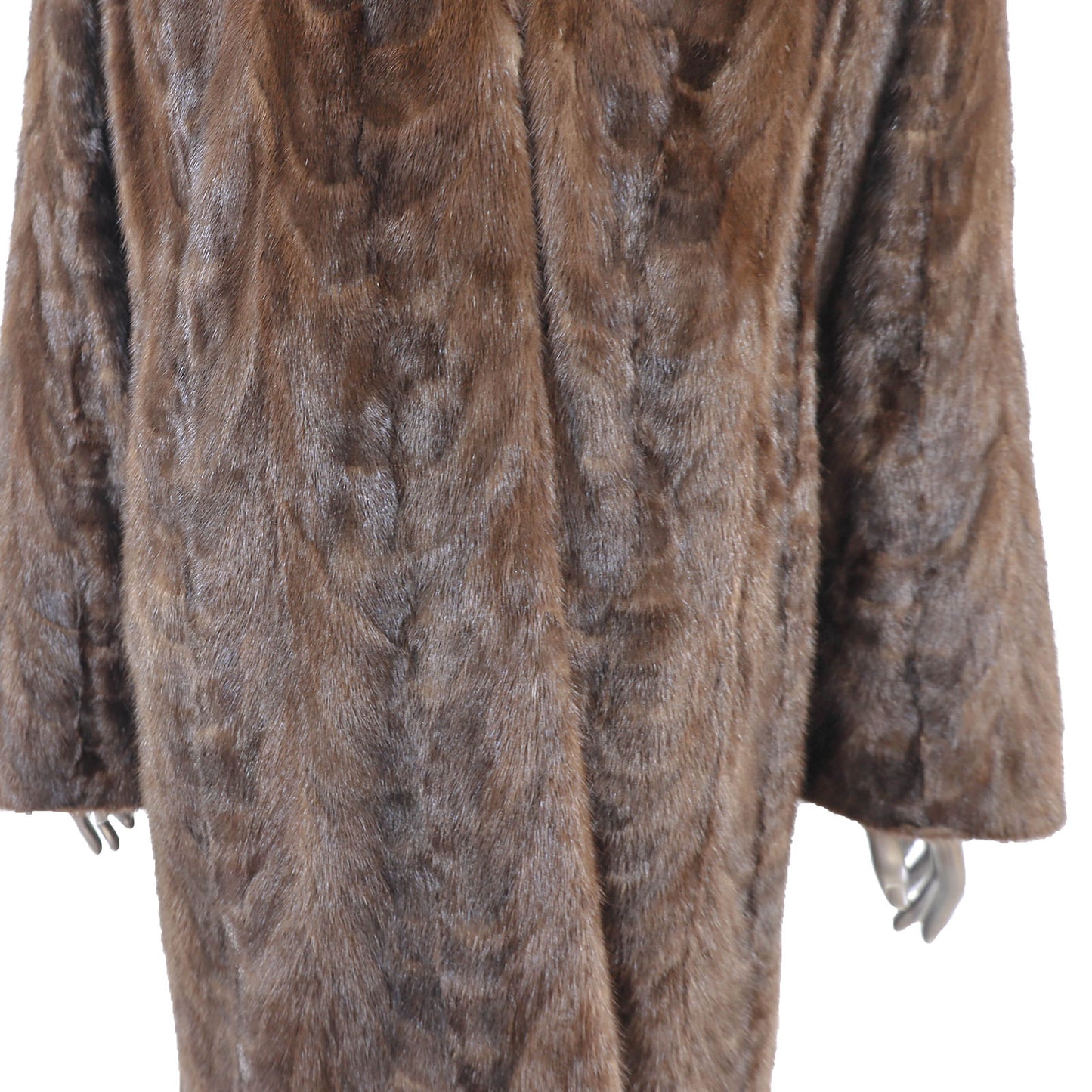 Mahogany Section Mink Coat- Size L