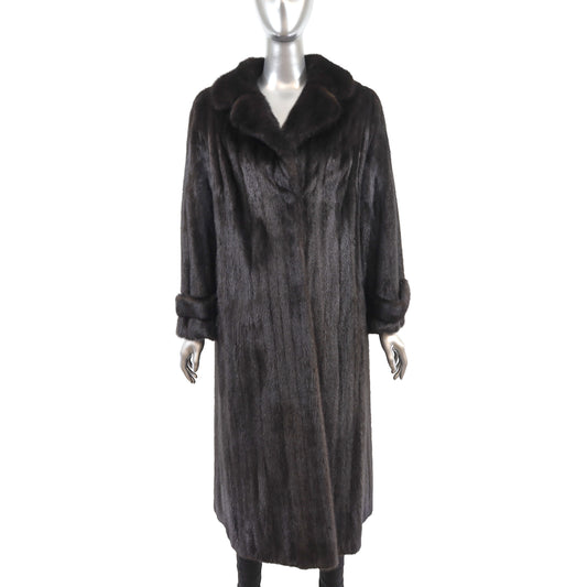 Black Mink Coat- Size M