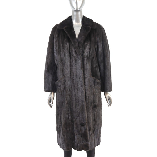 Bloomingdale's Mahogany Mink Coat- Size M