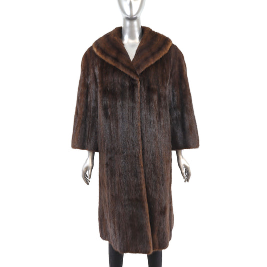 Mahogany Mink Coat- Size M