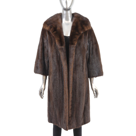 Mahogany Mink Coat- Size M