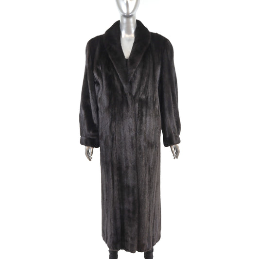 Black Mink Coat- Size XL