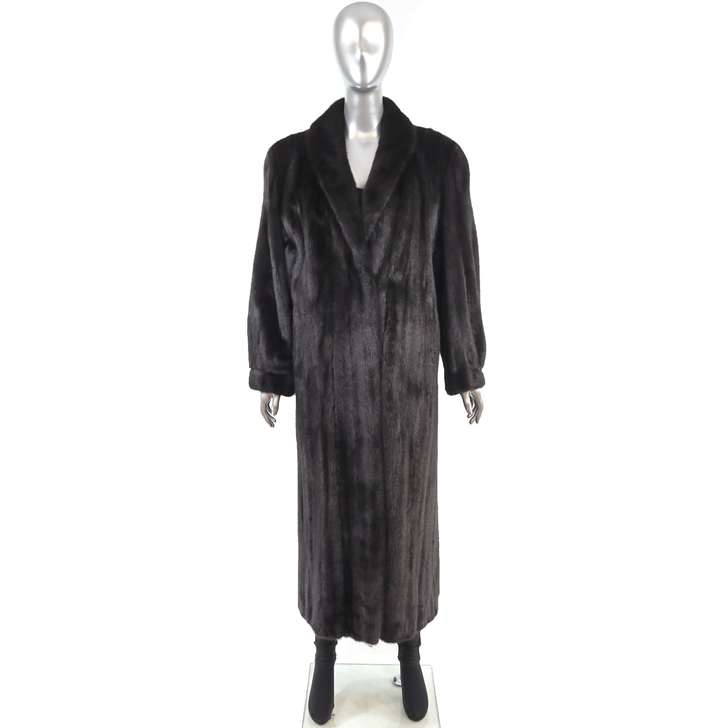 Black Mink Coat- Size XL