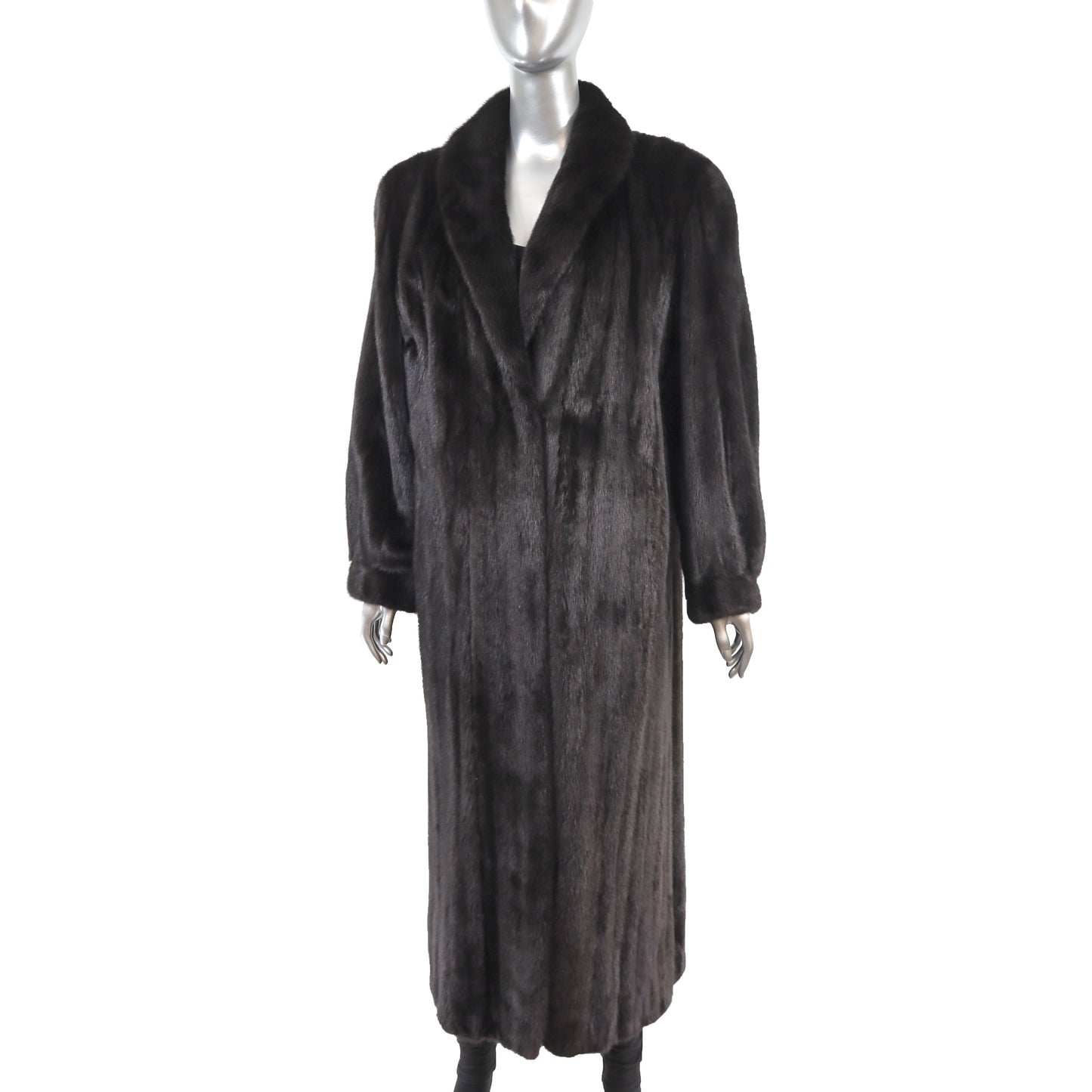 Black Mink Coat- Size XL