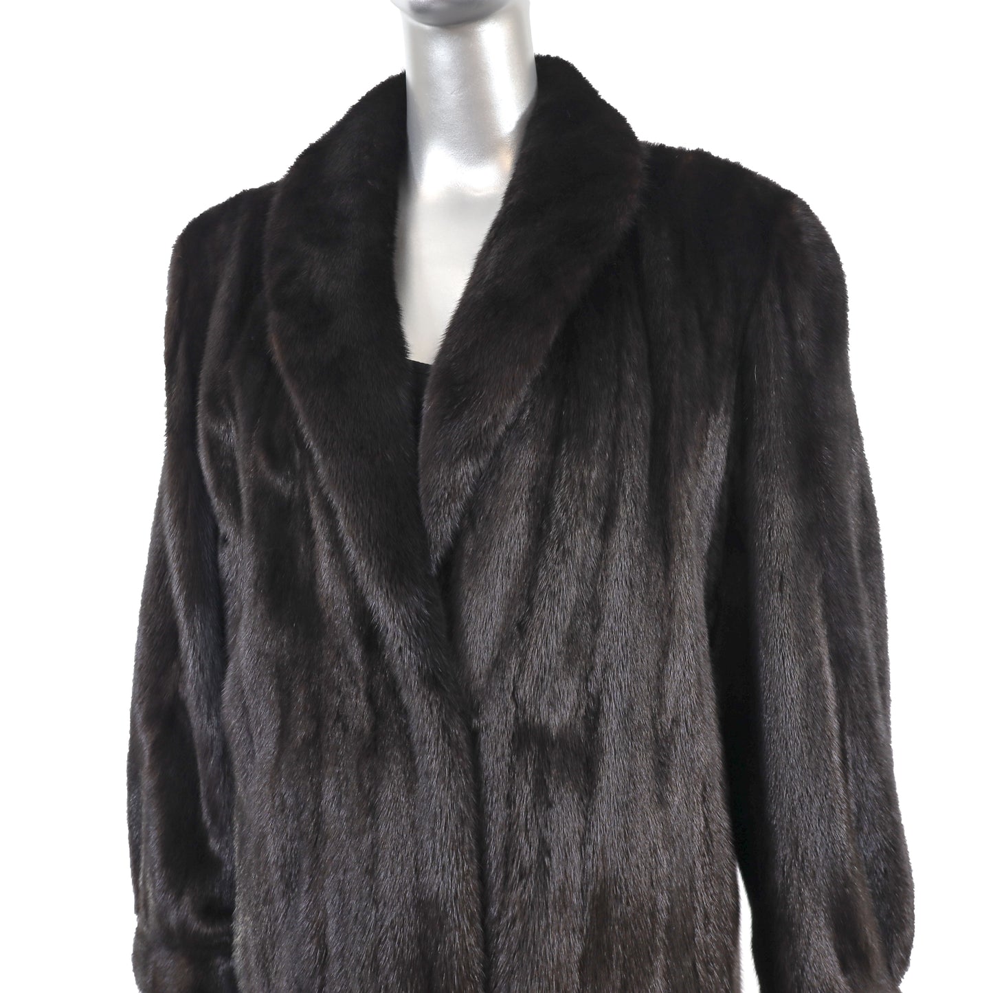 Black Mink Coat- Size XL