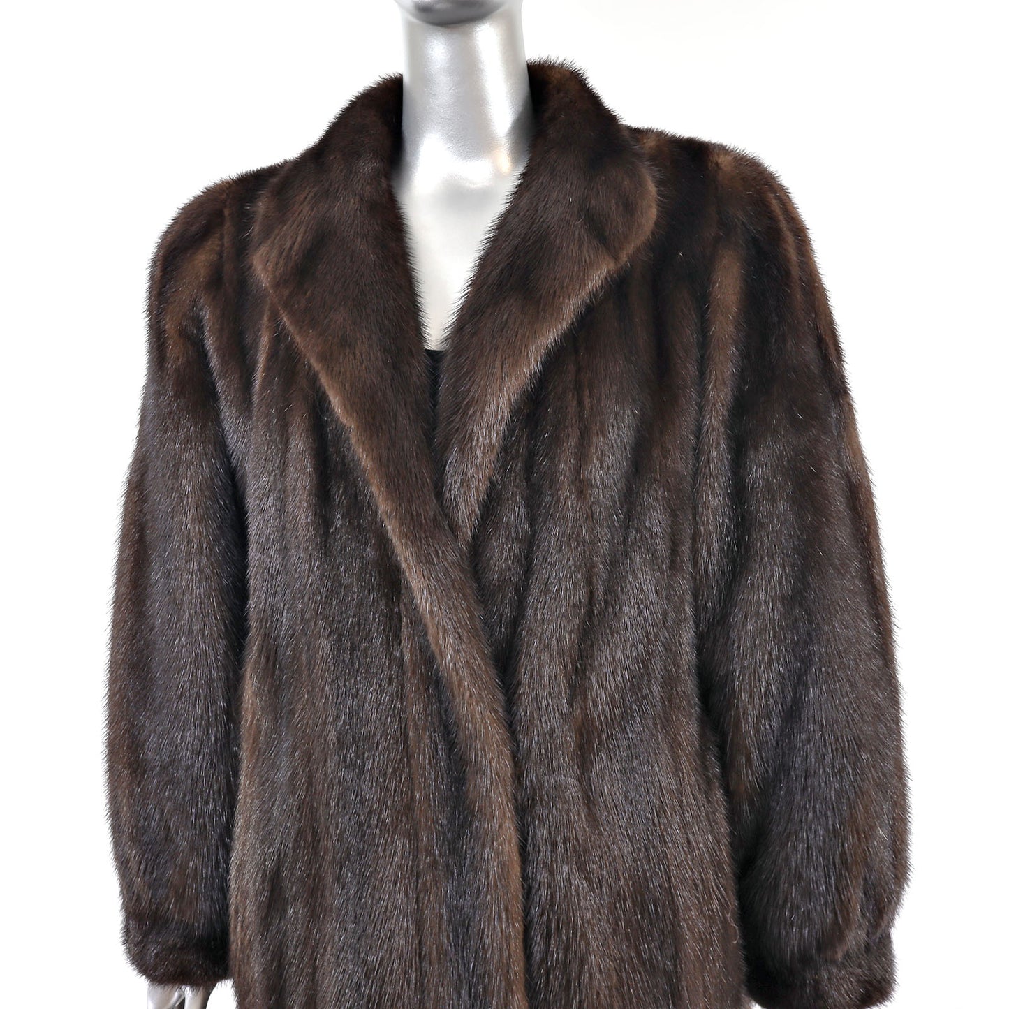 Mahogany Mink Coat- Size L