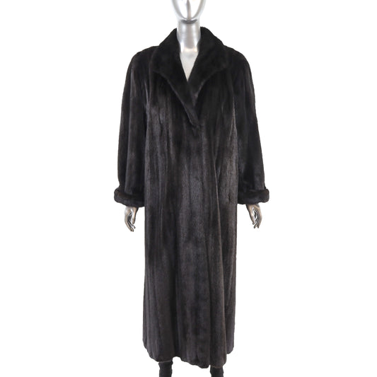 Black Mink Coat- Size XL