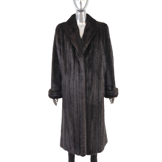 Black Mink Coat- Size M