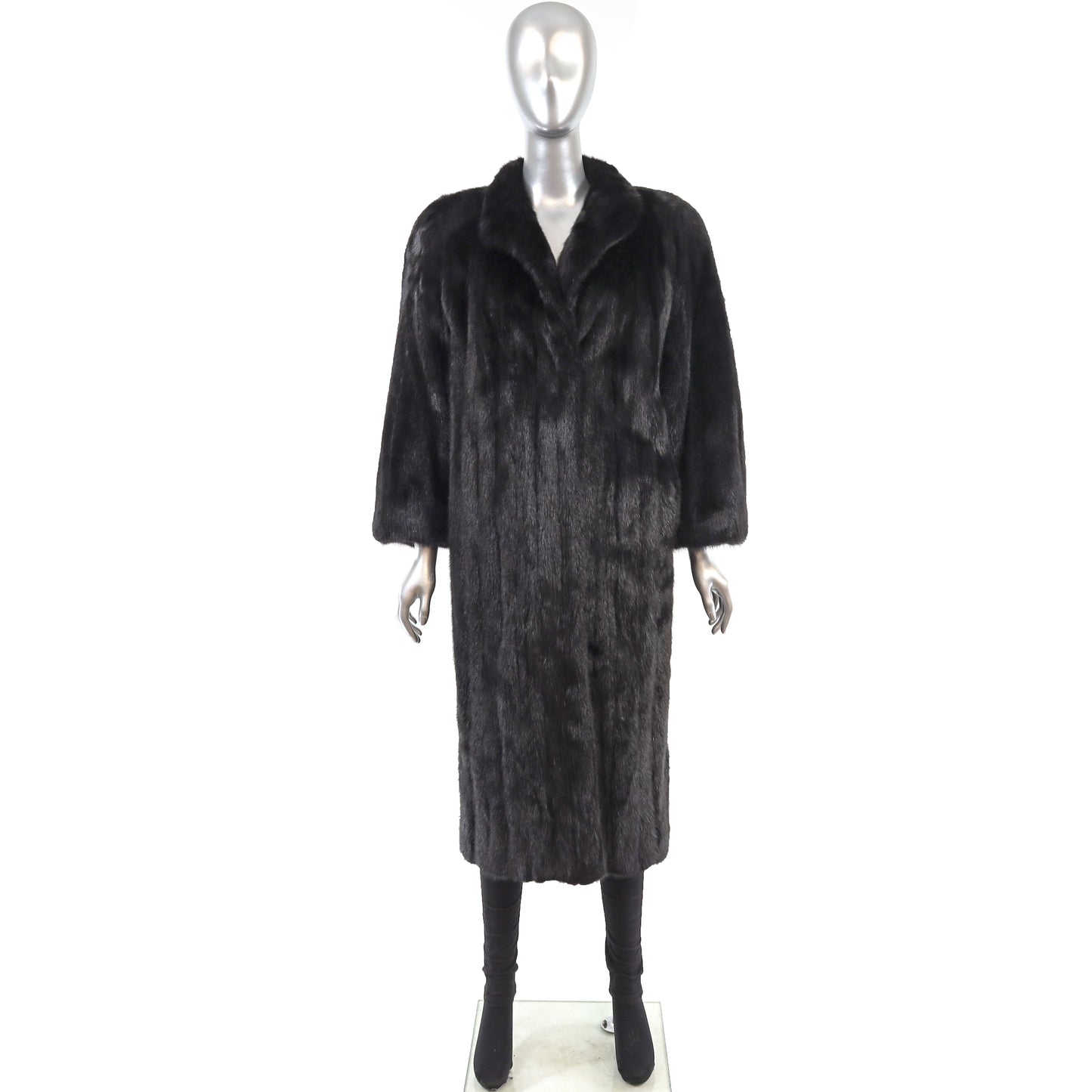 Black Mink Coat- Size M