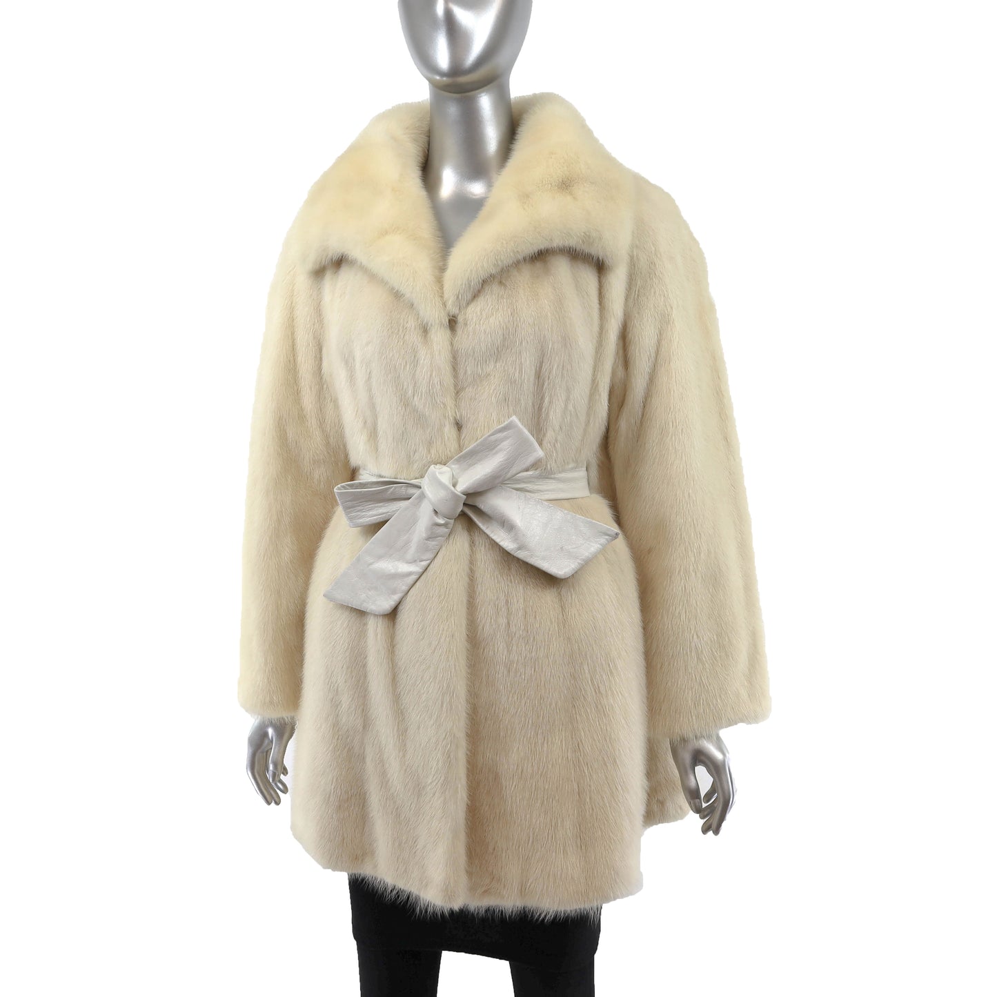 Ivory Mink 3/4 Coat- Size L