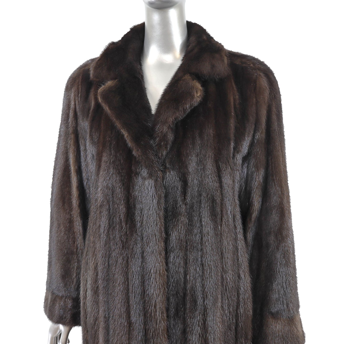 Dark Mahogany Mink Coat- Size M