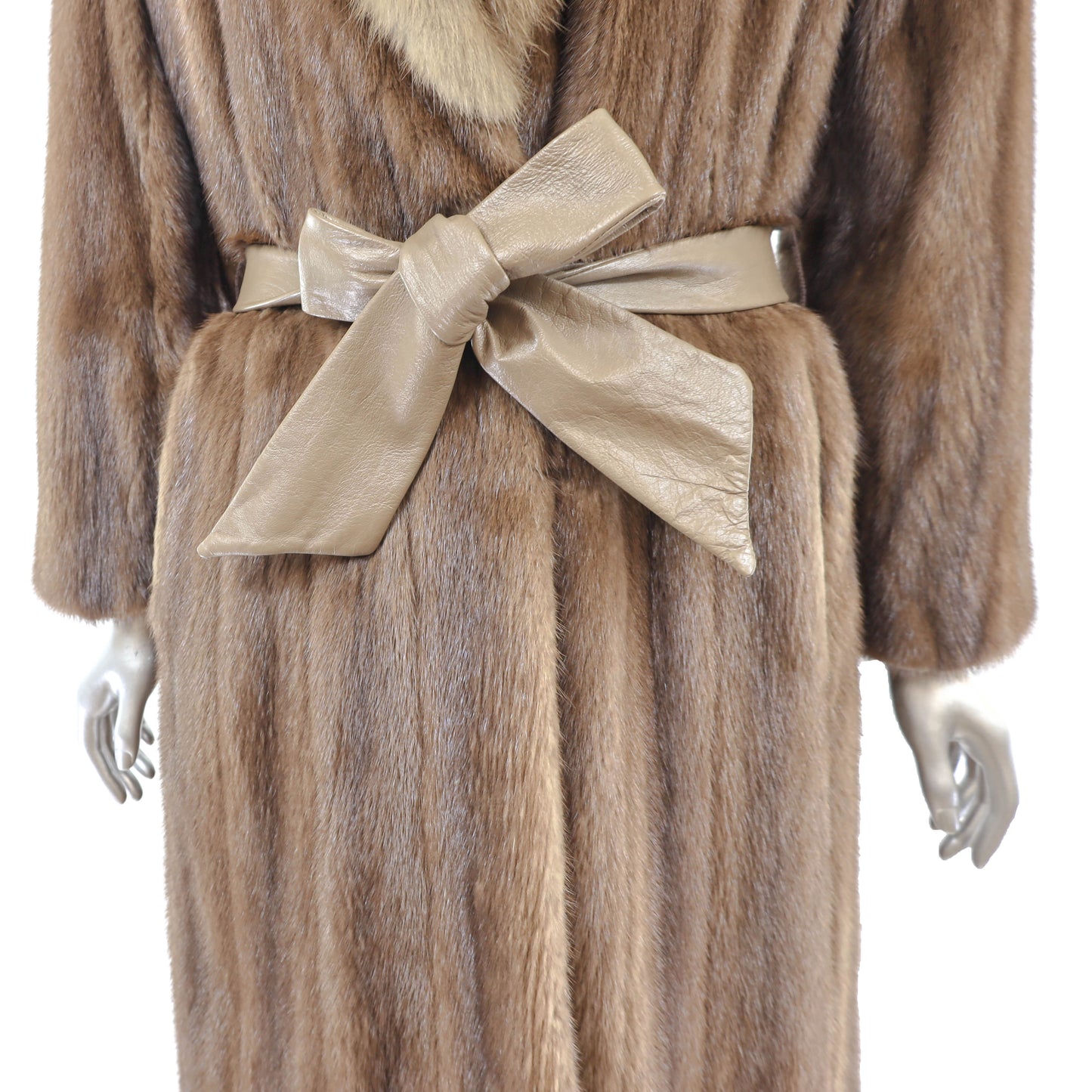 Lunaraine Mink Coat with Sable Collar- Size M