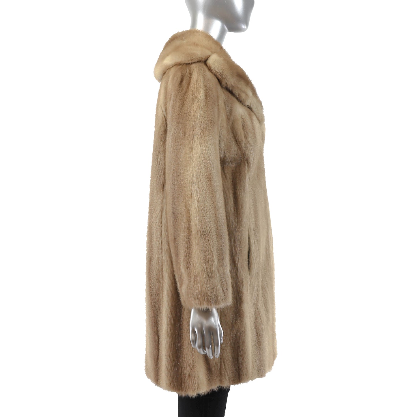 Light Brown Mink Coat- Size XL