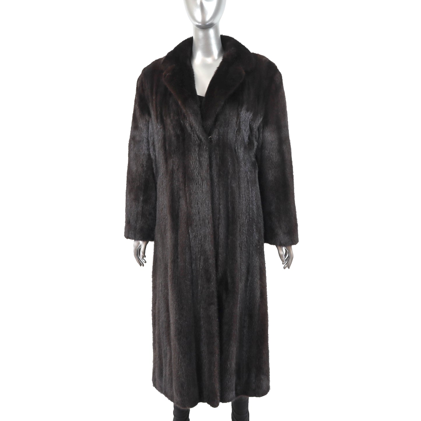 Dark Mahogany Mink Coat- Size M