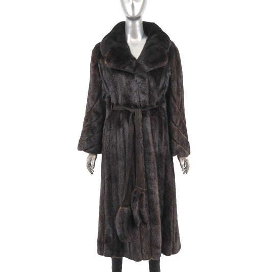 Dark Brown Mink Coat- Size M